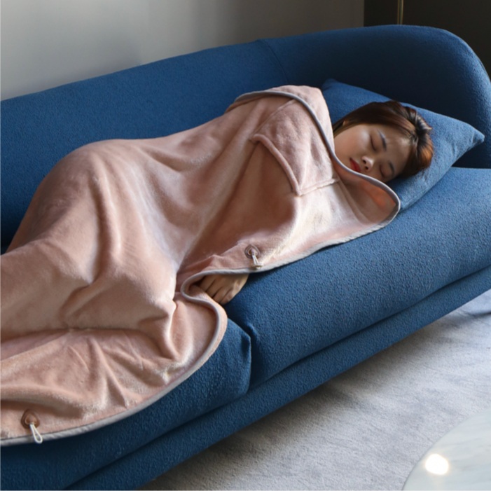겨울 후드 망토 집순이담요 여행 차박 입는 담요 이미지 6