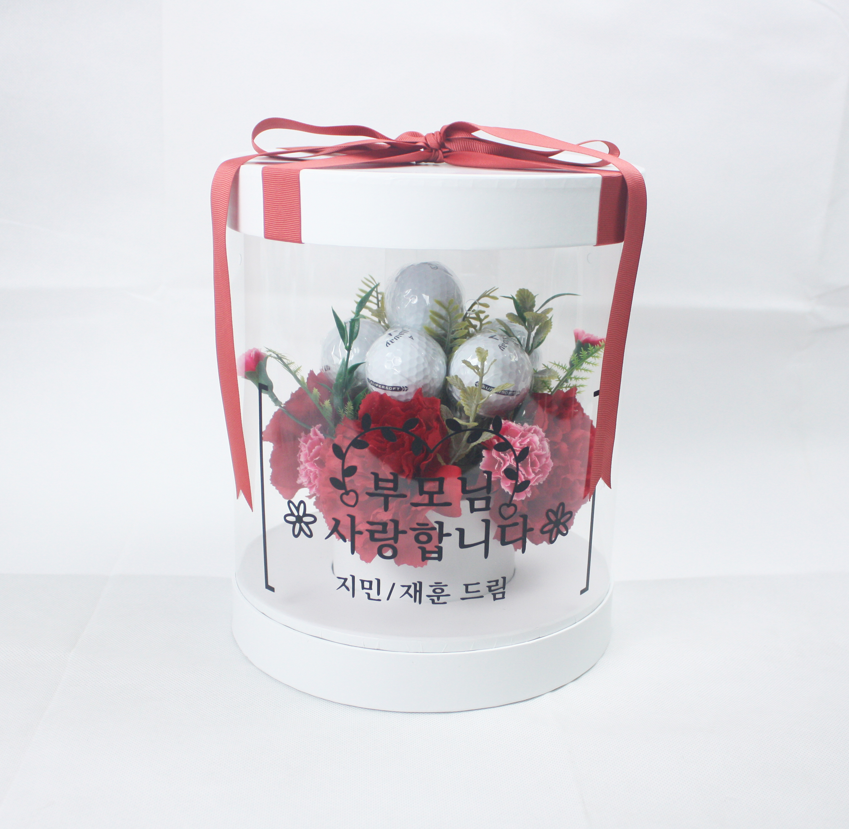 타이틀리스트 골프공 6구 꽃박스 선물 골프공 인쇄 생일 홀인원 퇴직 졸업 기념볼 이미지 8