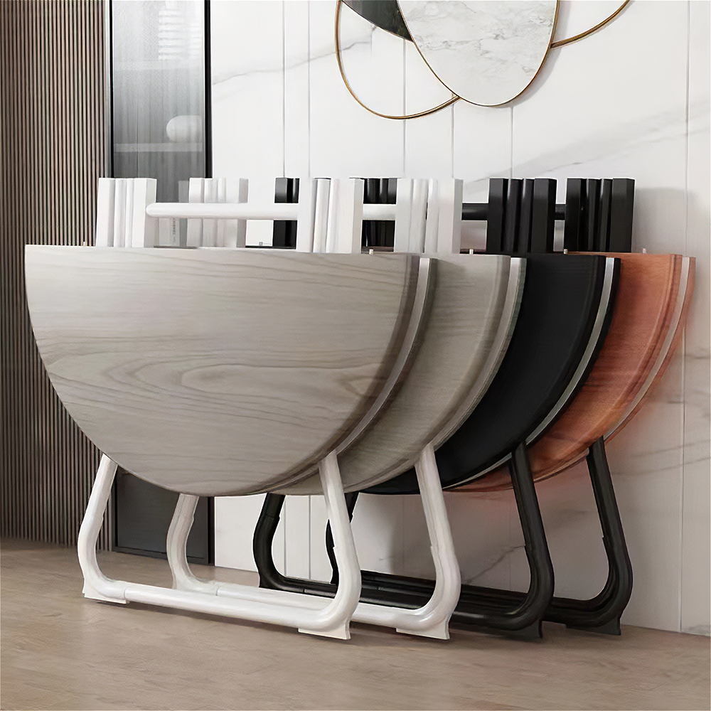 접이식 원형 테이블 폴딩 입식 탁자 간이 원룸 티 식탁 우드