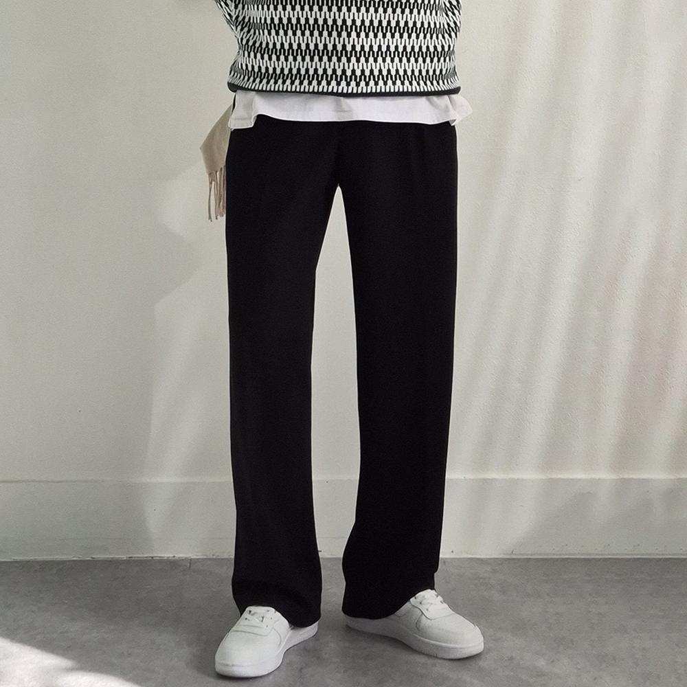 남자 와이드팬츠 골덴 코듀로이 밴딩 니트 팬츠 남성겨울바지