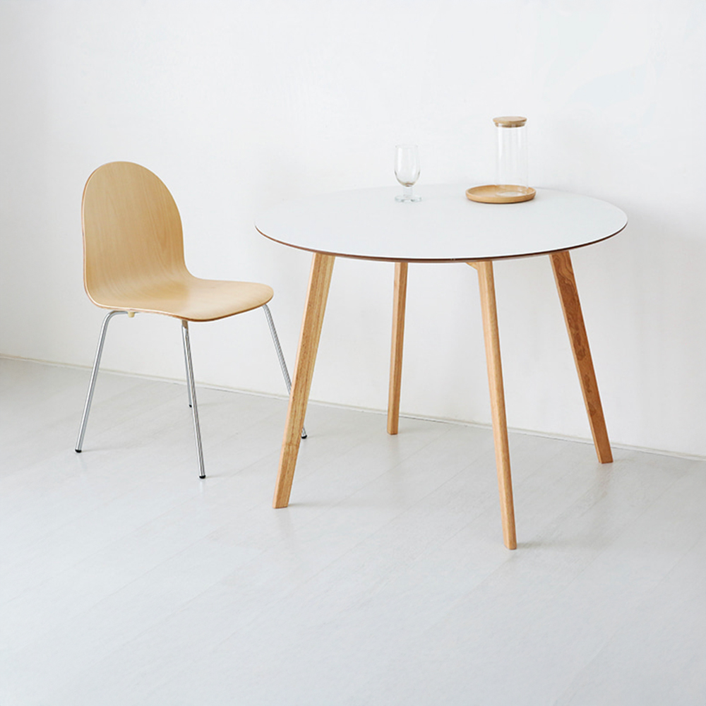 RAMIRA 원형테이블 D100 고무나무 1000mm, 9852.0081