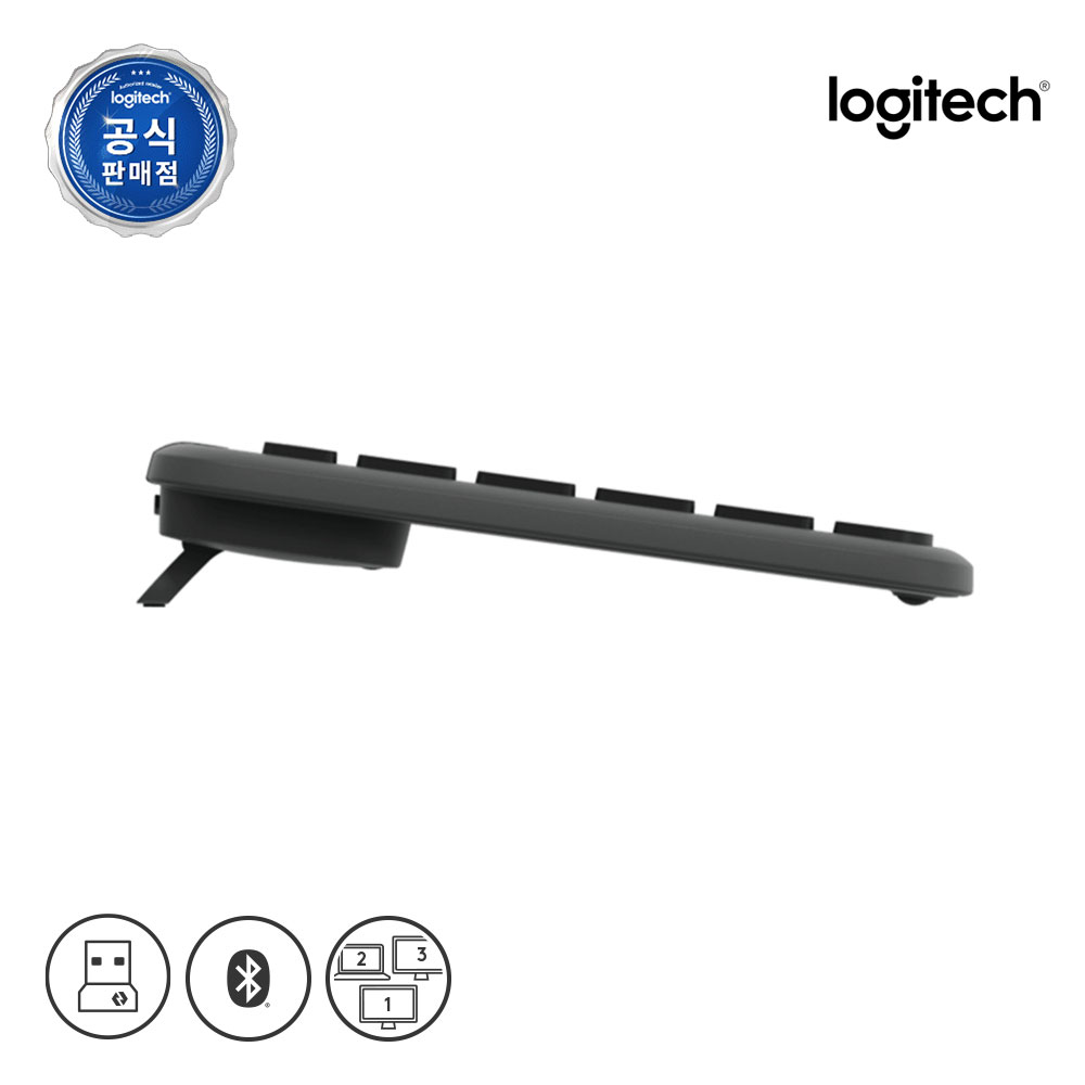 [슈퍼적립] 로지텍코리아 공식 시그니처 MK950 콤보 슬림 무선 키보드 마우스 세트 그래파이트, 팬터그래프