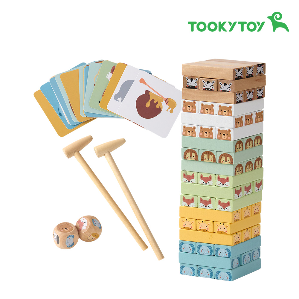 [투키토이] 원목스태커 젠가 나무쌓기 애니멀젠가 가족게임 가족보드게임 Tookytoy 이미지 7