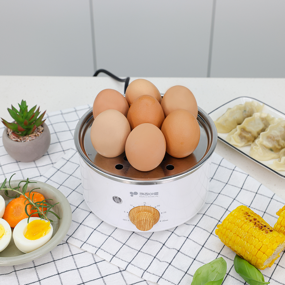 계란찜기 키친아트 올스텐 1단 에그 쿠커 계란 삶는기계