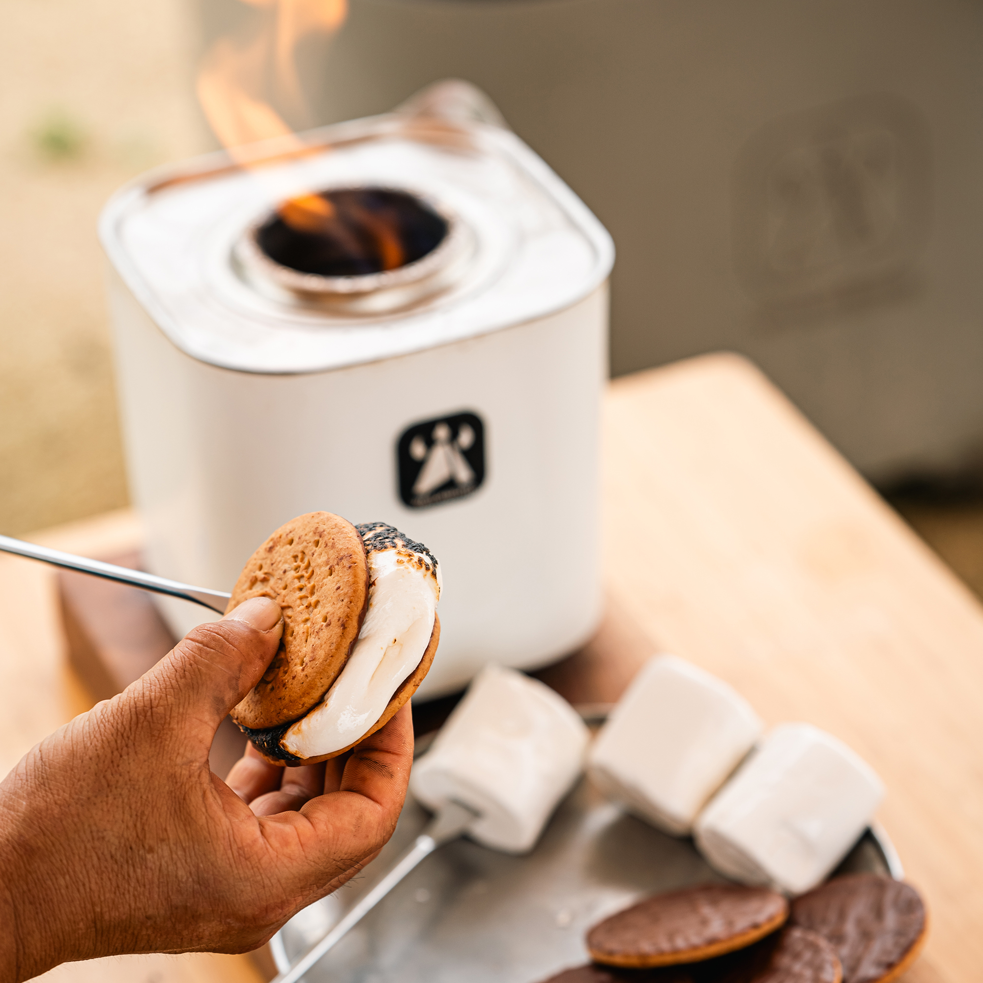 본드스토브 미니 화로대 캠핑 이중연소 알콜 사각 불멍 소형 화로 난로