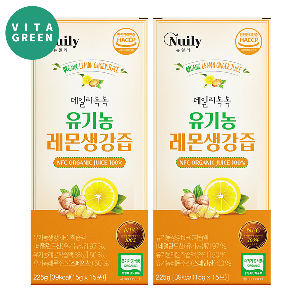 레몬생강즙 NFC 착즙 100% 유기농 레몬생강차 원액 스틱 - 메인 이미지