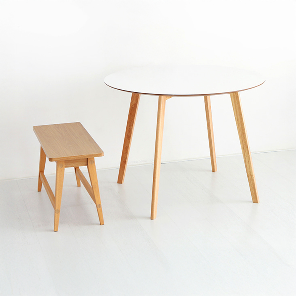 RAMIRA 원형테이블 D100 고무나무 1000mm, 9852.0081