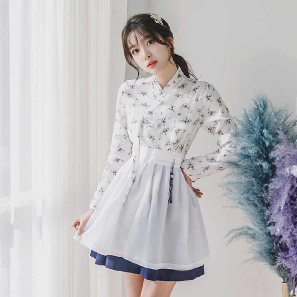 가온 미니 허리치마 생활한복 개량 계량 퓨전 반티