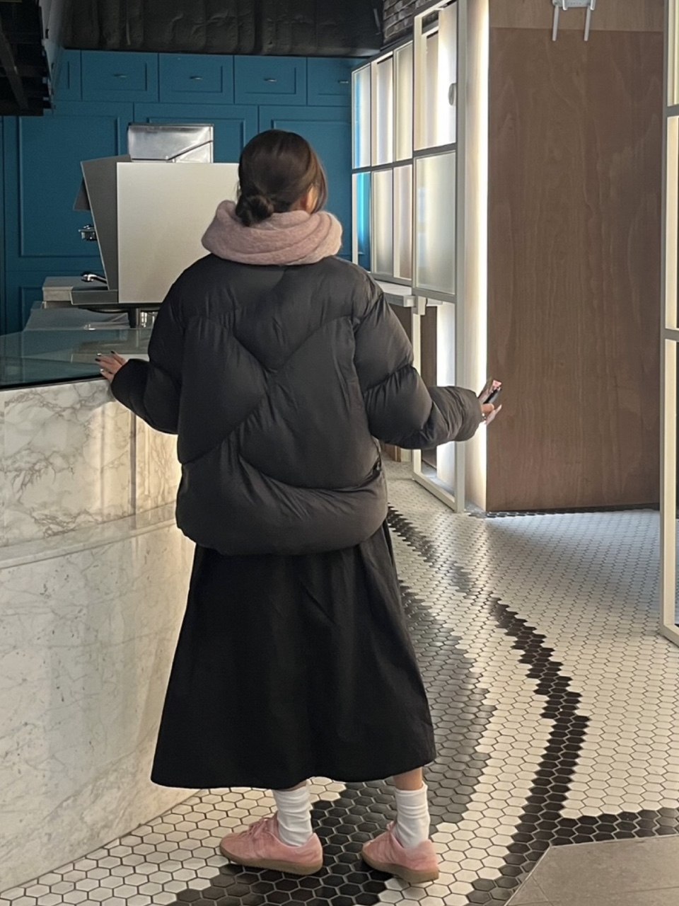 숏패딩 커플패딩 웨이브 웰론패딩 이미지 8