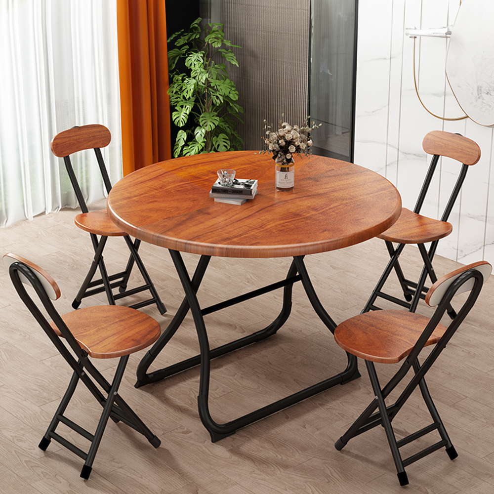 접이식 원형 테이블 폴딩 입식 탁자 간이 원룸 티 식탁 우드