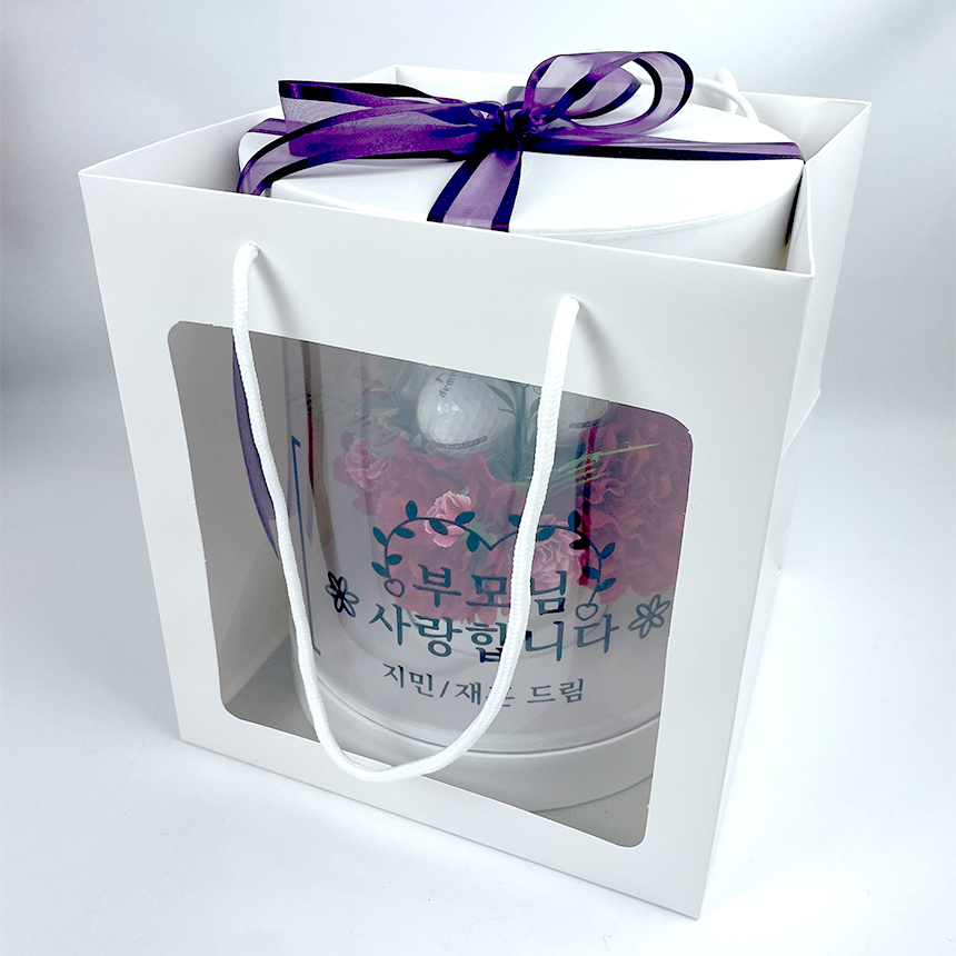 타이틀리스트 골프공 6구 꽃박스 선물 골프공 인쇄 생일 홀인원 퇴직 졸업 기념볼 - 상세 이미지 3