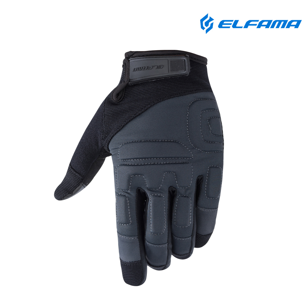 엘파마 자전거 긴장갑B 그레이블랙 스마트폰터치 손등 쿠션 라이딩장갑