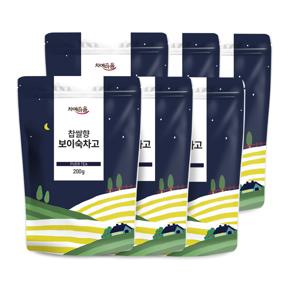 차예마을 달여만든 고농축 동결건조 보이차고 찹쌀향 보이숙차고 200g, 6개 - 상품 이미지