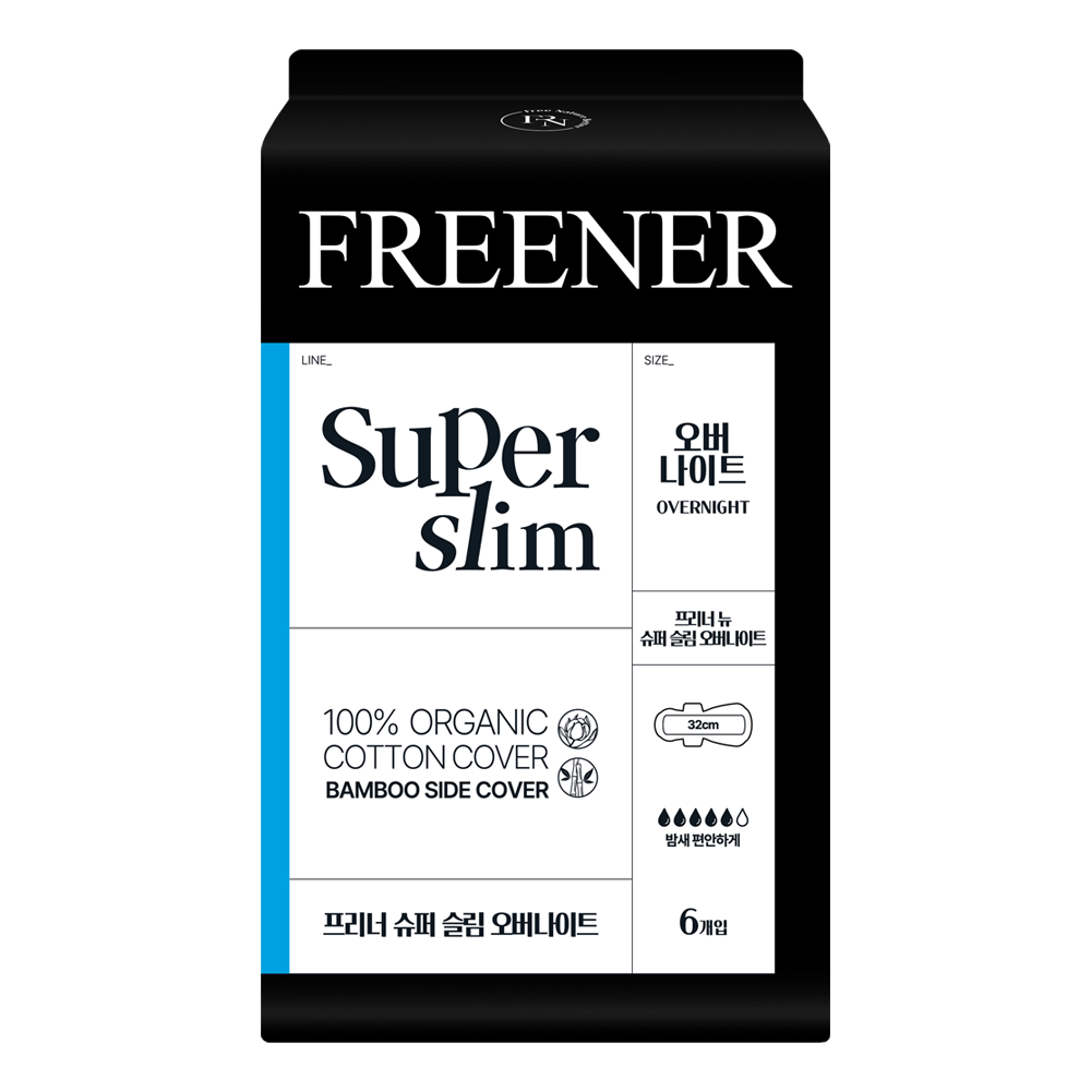 프리너 슈퍼슬림 유기농 생리대 오버나이트 3팩