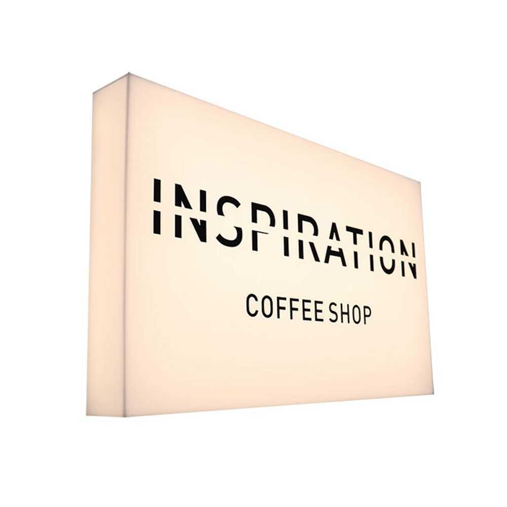 LED간판 아크릴 박스 옥외 가게 홍보 문패 무드등 50x30x10cm - 상품 이미지