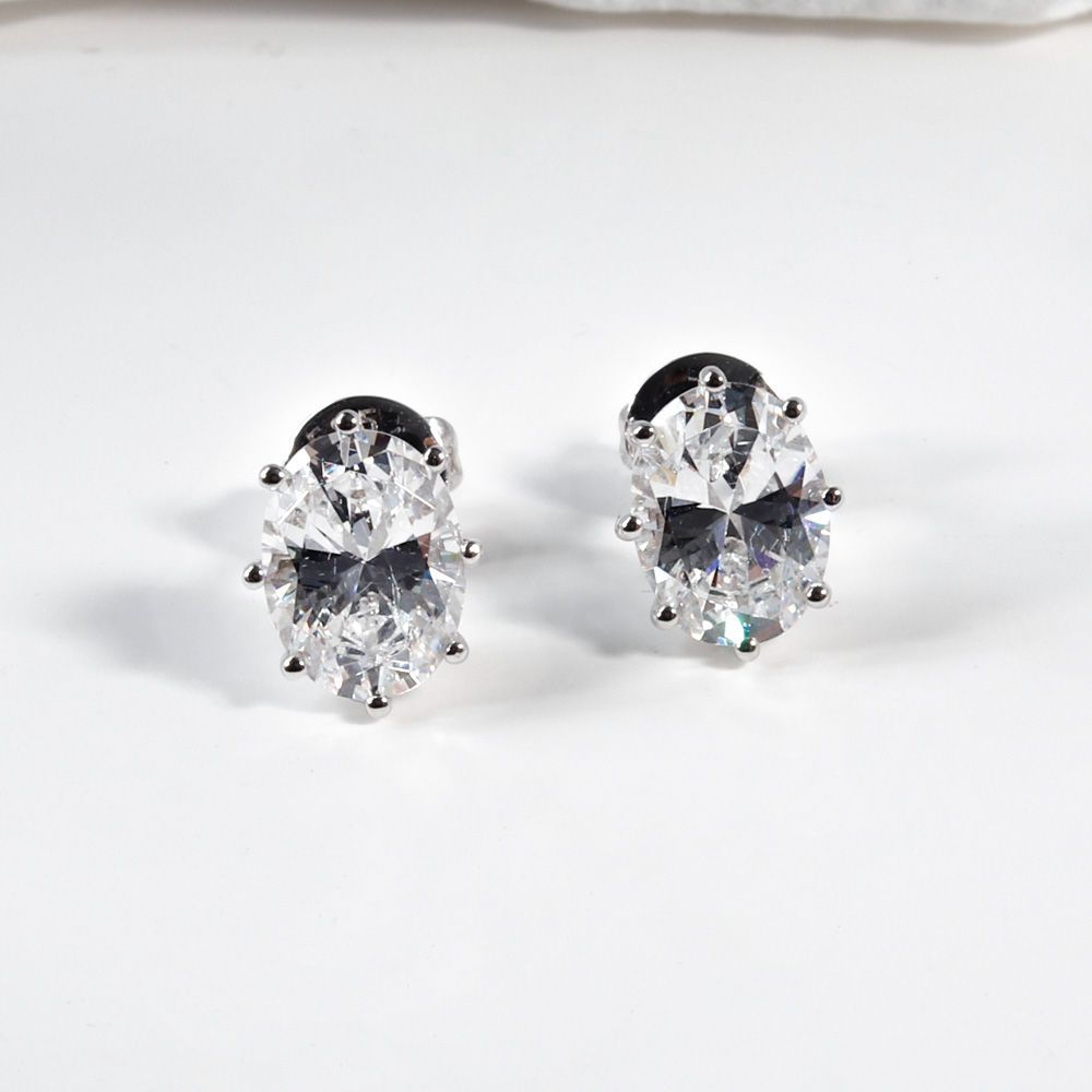 1캐럿 오벌 컷 다이아 귀걸이 랩 IGI 결혼 기념일 생신 생일 선물 연말 모임 팬시컷