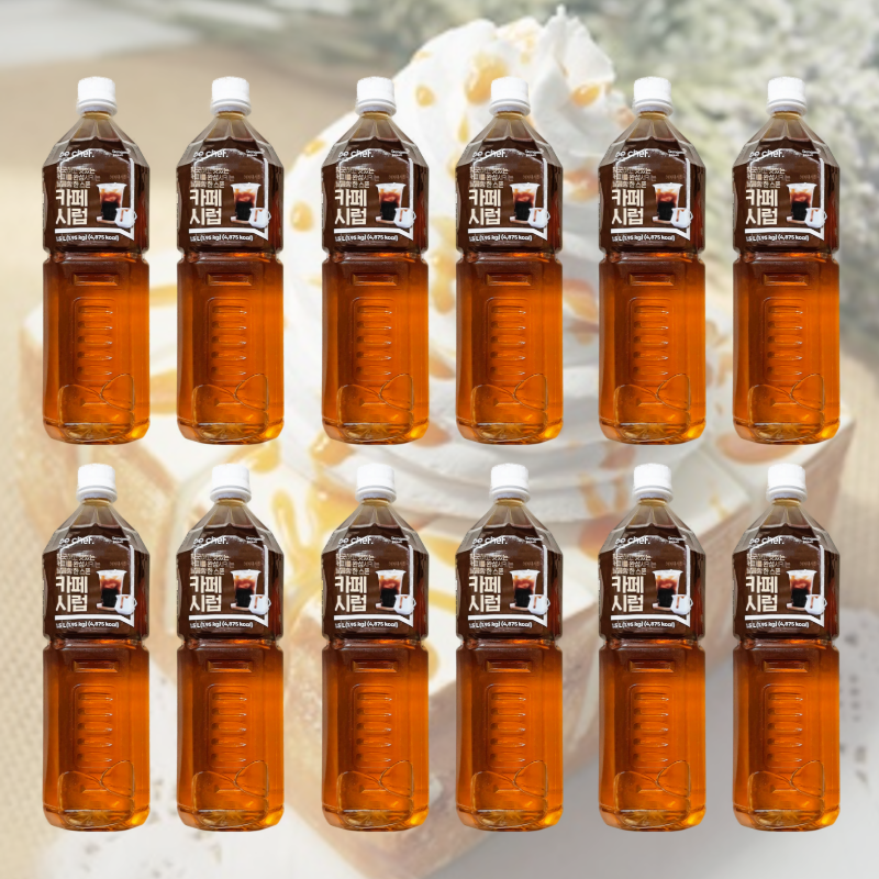 동원 홈푸드 푸드웰 비셰프 카페시럽 1.5L 12개 커피시럽 설탕 홈카페 - 메인 이미지