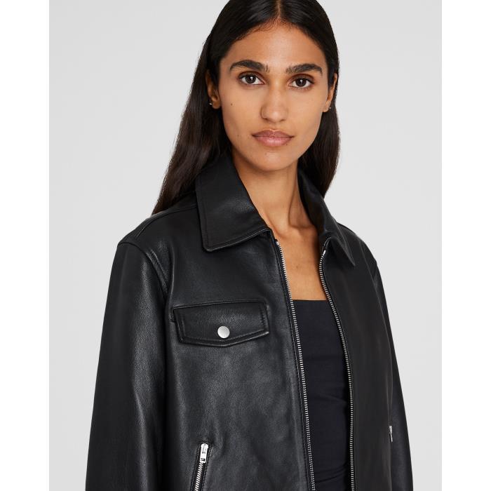 클럽모나코 여성 Zip Front Leather Jacket : 나나뉴욕