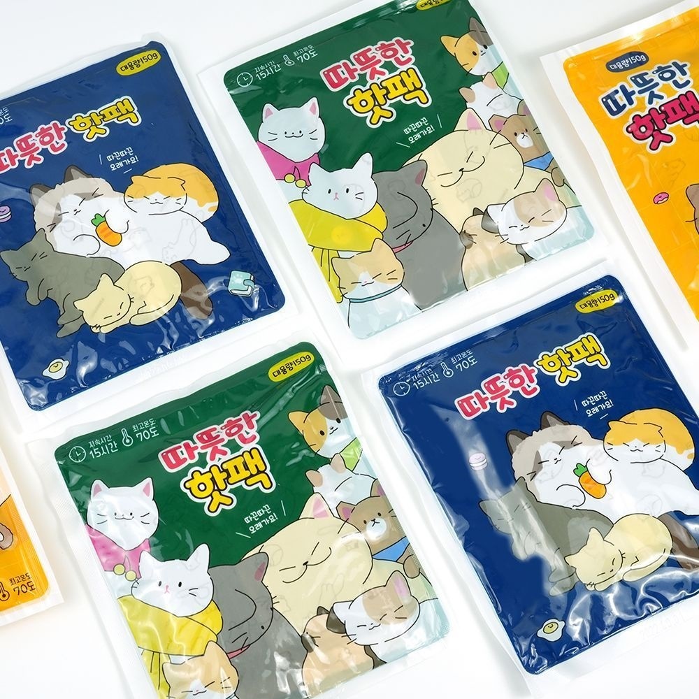 냥냥 따뜻한 핫팩 10개 세트 흔드는 캐릭터 휴대용 손난로 국산 대용량 150g - 상세 이미지 5