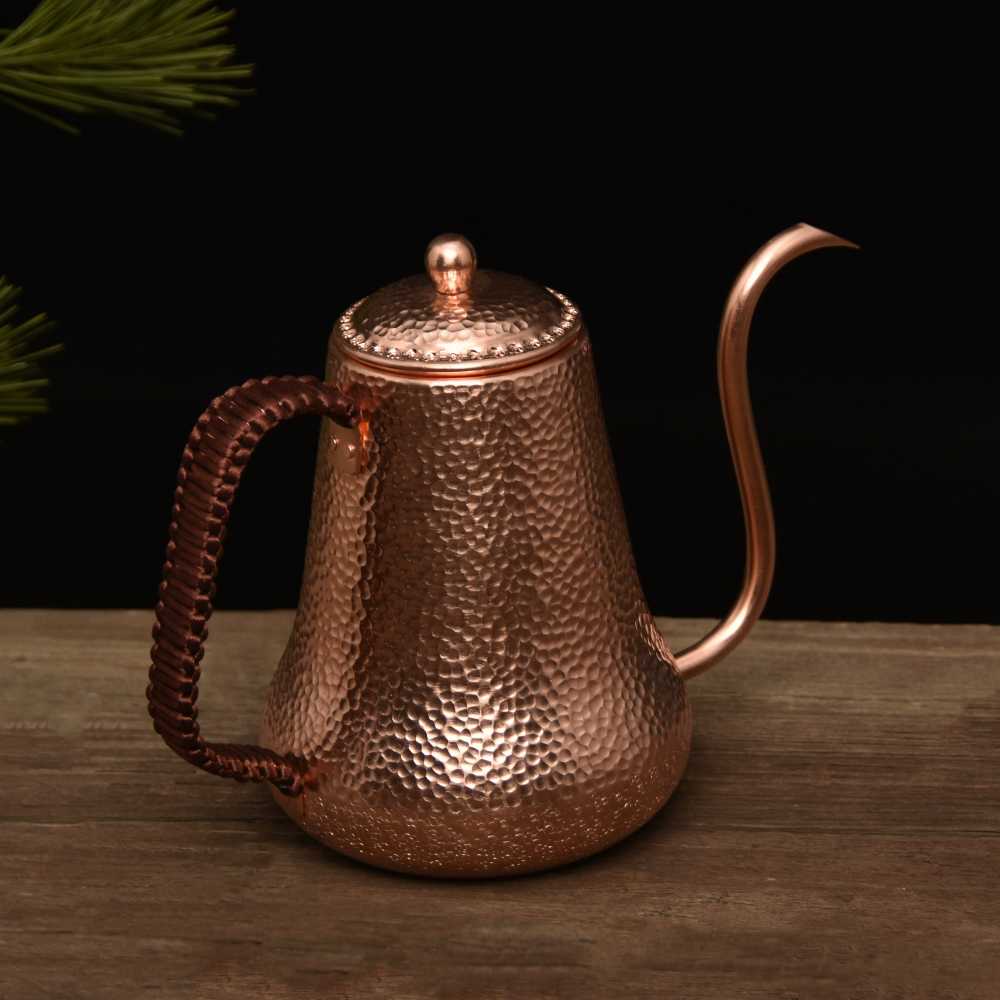 구리 주전자 동주전자 황동 티포트 전통 찻집 엔틱 500mL - 상세 이미지 3