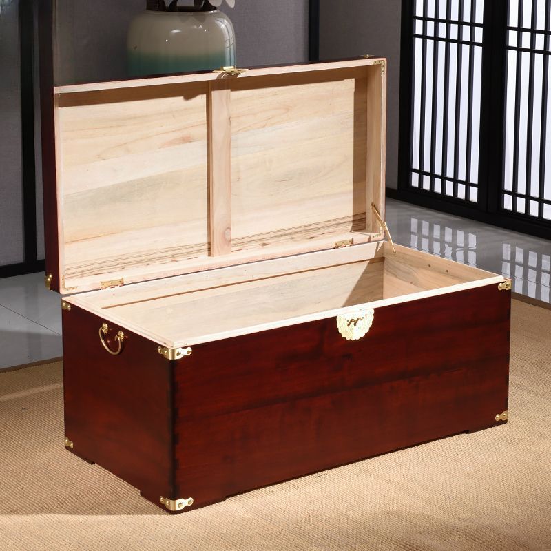 목기함 제기보관함 반닫이 원목 고가구 유기 목기보관함 제사용품 골동품 전통함 산성가지색(40x25x21cm) - 상세 이미지 5