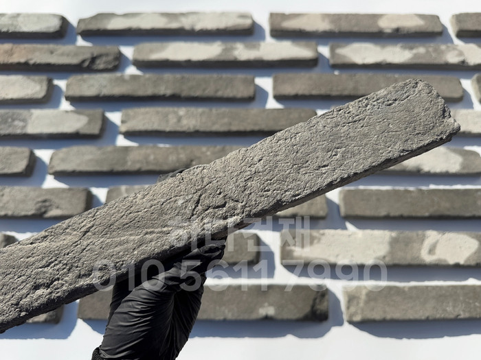 롱브릭고벽돌타일 375~380x50~55x18~20T 청고벽돌타일 / 하다건재