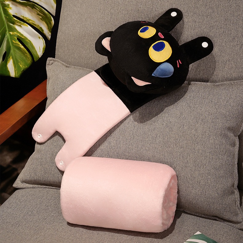 캐릭터 무릎담요 베개 극세사 똑딱이 포근한 망토 선물 강아지 디자인 - 상품 이미지