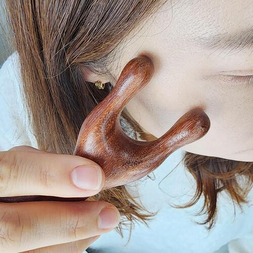 시골감성마켓 투웨이 나무 두피 괄사 얼굴 머리 지압 마사지 빗 이미지 8