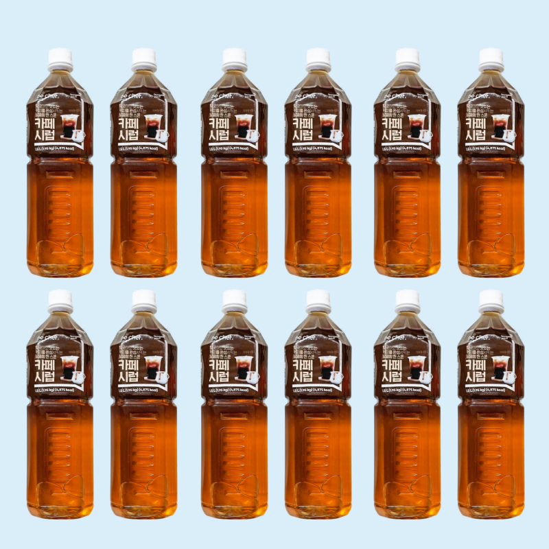 동원 홈푸드 푸드웰 비셰프 카페시럽 1.5L 12개 커피시럽 설탕 홈카페 - 상세 이미지 2
