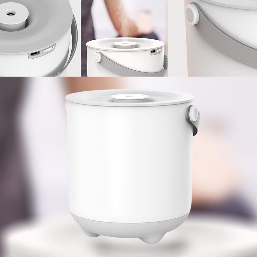 무선 충전식 가습기 대용량 초음파 원버튼 듀얼분사 핸들형