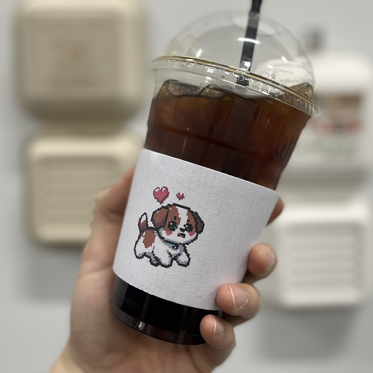 카페 컵홀더제작 인쇄 맞춤주문 테이크아웃 종이홀더 크라프트 이미지 6