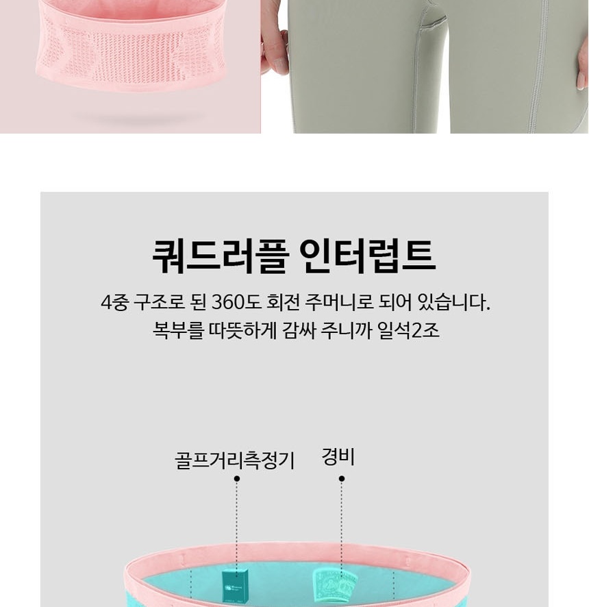 경량 슬림한 카드 스마트폰 허리 벨트 지갑 가방 여성 미니 벨트백 - 상세 이미지 3