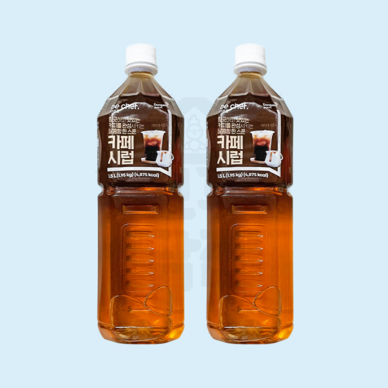 동원 홈푸드 푸드웰 비셰프 카페시럽 1.5L 2개 커피시럽 설탕 홈카페 - 상세 이미지 2