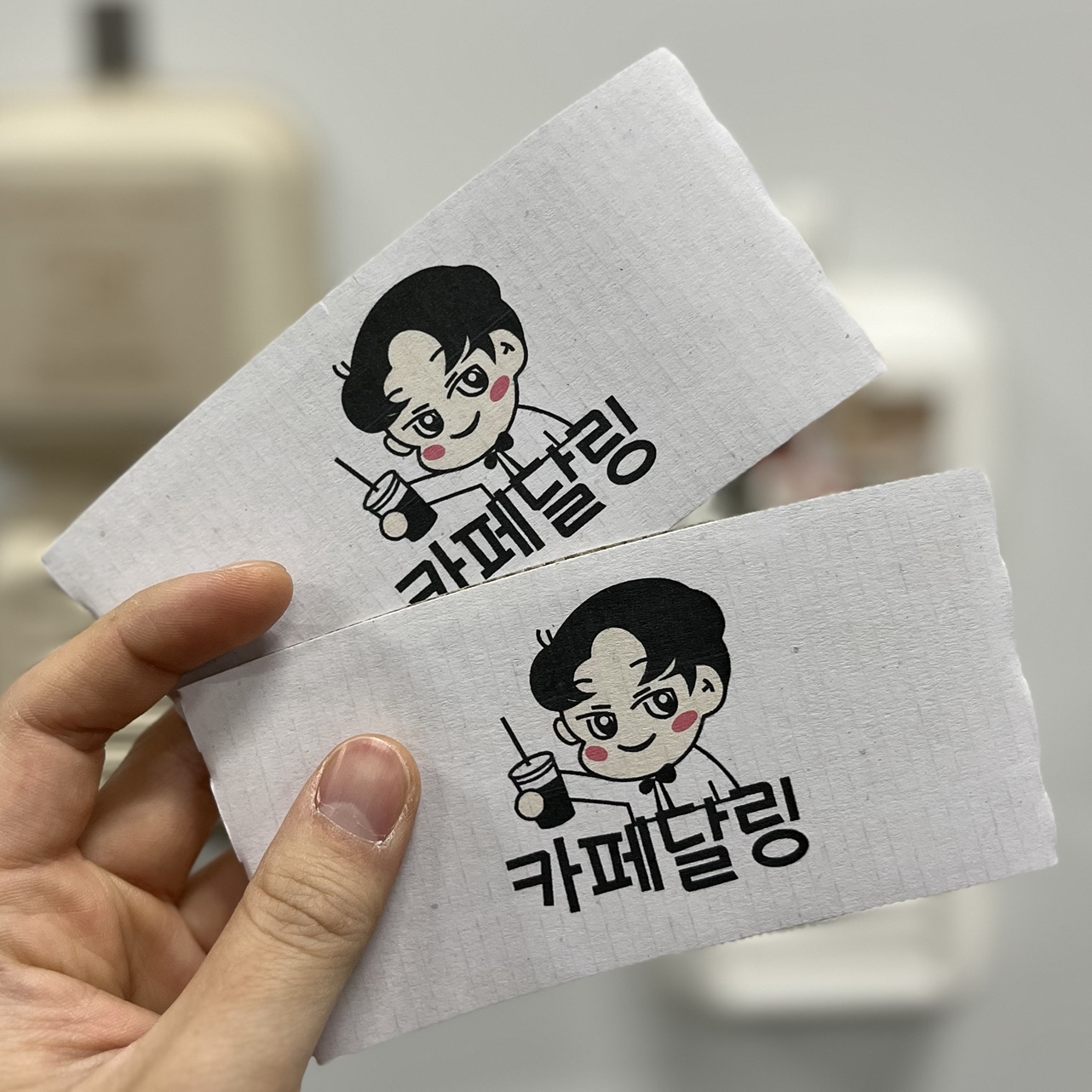 카페 컵홀더제작 인쇄 맞춤주문 테이크아웃 종이홀더 화이트 - 상세 이미지 3