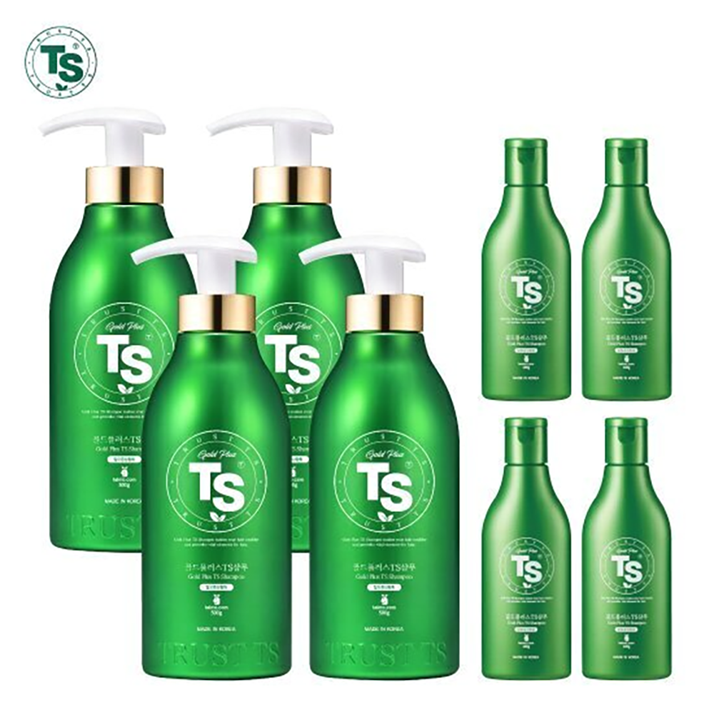 TS 샴푸 골드플러스 티에스 샴푸 기획세트 500x4+100x4