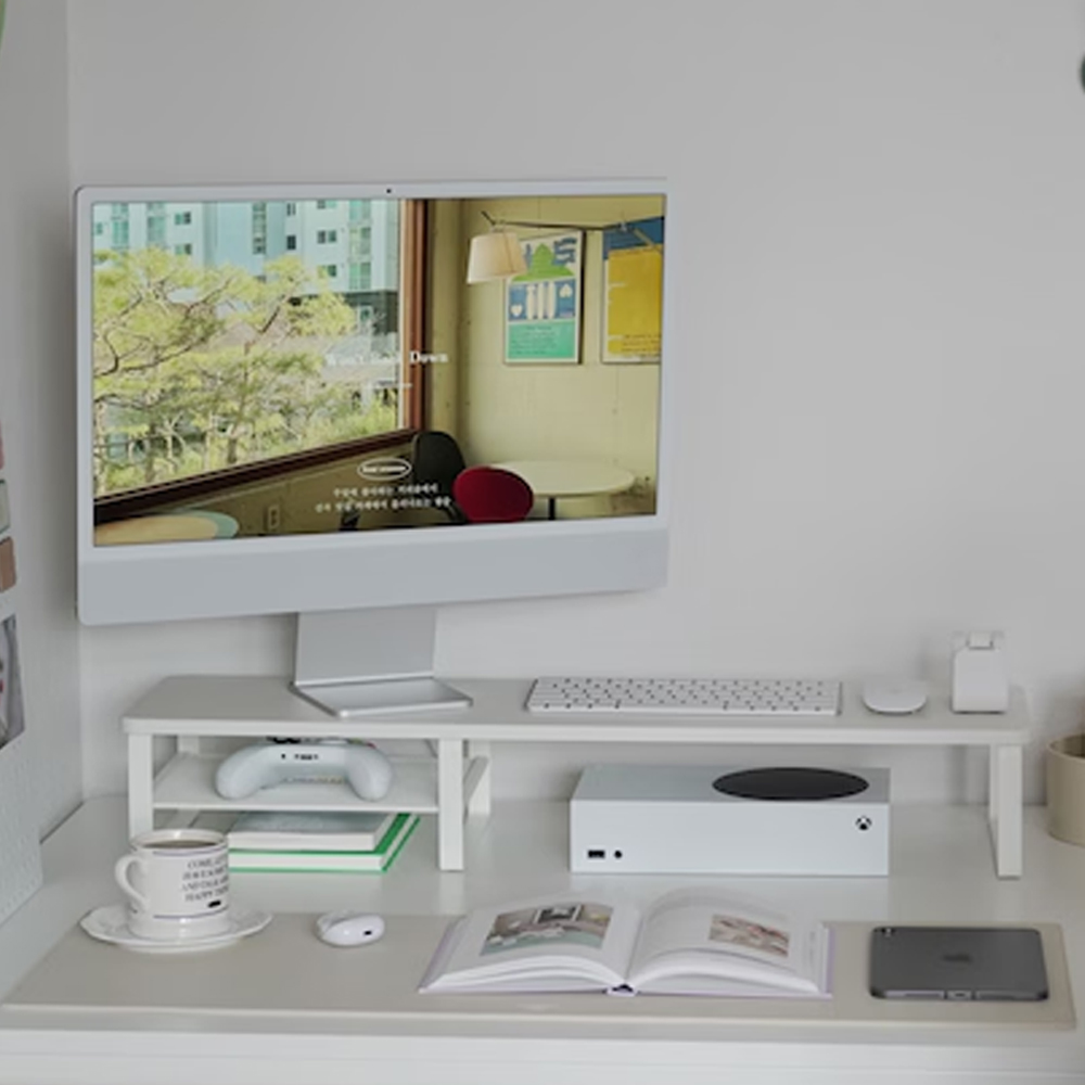 몽상컴퍼니 DS-79 와이드 및 보조 선반 모니터받침대 높은 받침 스탠드