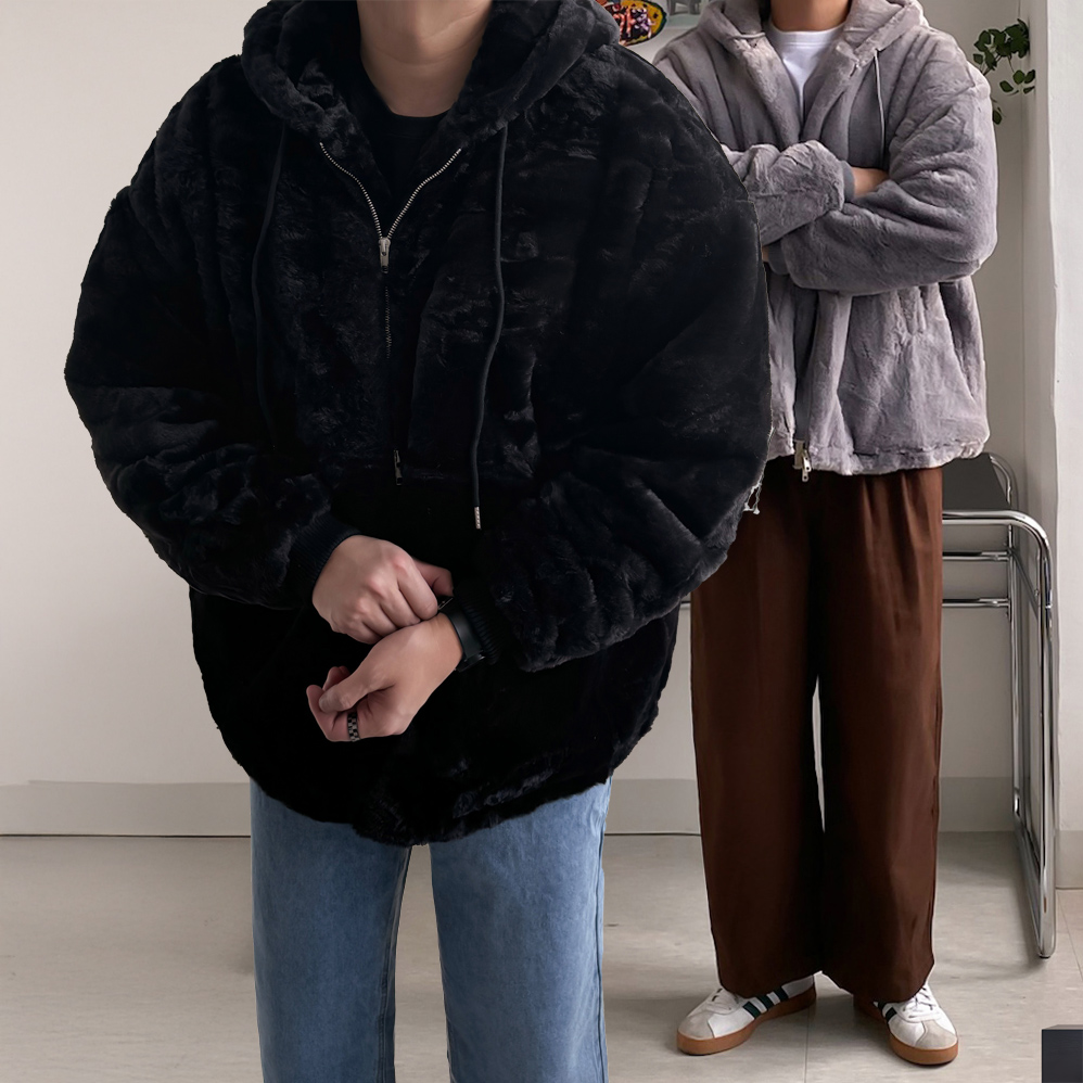 1+1 밍크후리스 털후리스 폴리스자켓 - 상세 이미지 3