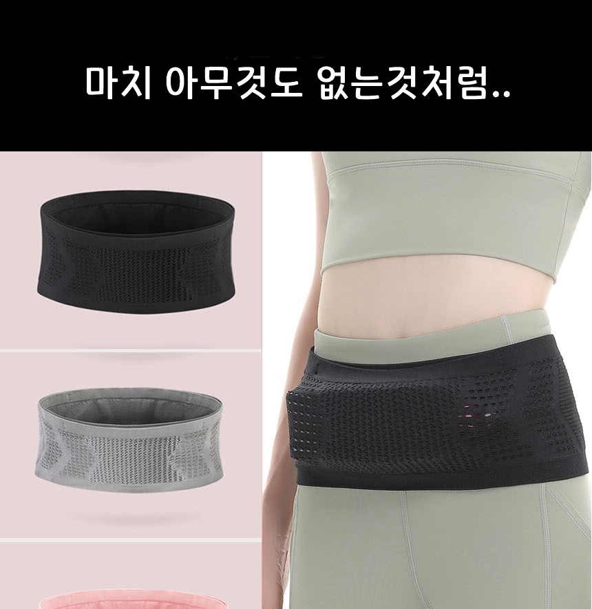 경량 슬림한 카드 스마트폰 허리 벨트 지갑 가방 여성 미니 벨트백 - 상세 이미지 2