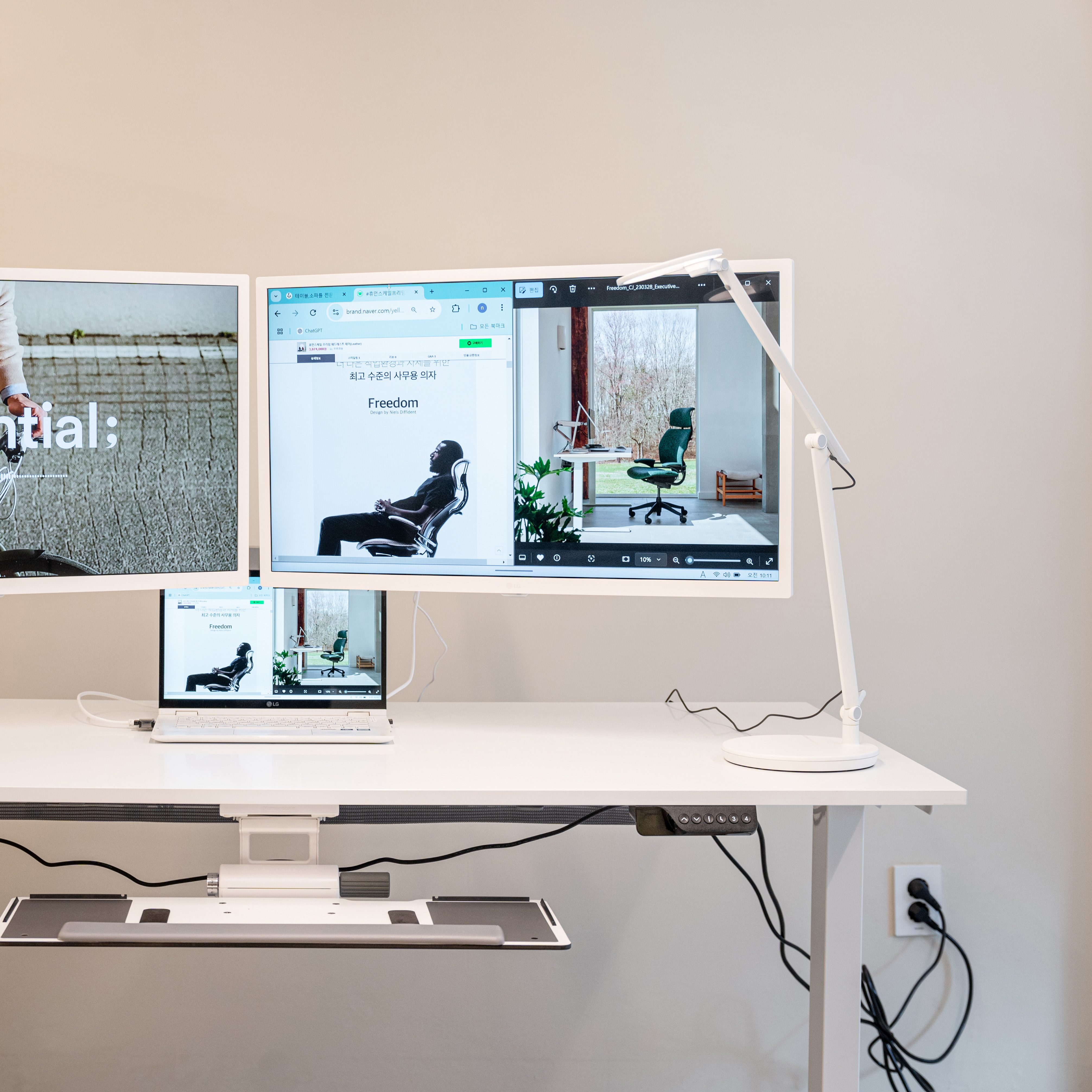 Humanscale 휴먼스케일 e플롯 모션 데스크 높이조절 스탠딩 높낮이조절 전동 책상