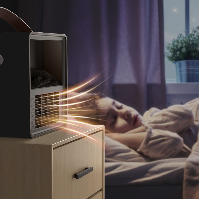 TOB-7200 미니온풍기 캠핑히터 소형 PTC난로 사무실용