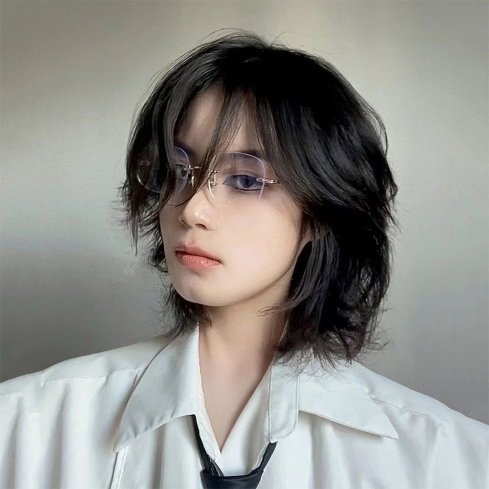 리프컷 장발 긴머리 전체 스타일리쉬 단발머리 울프컷 앞머리 생머리 내츄럴블랙 전체가발 가발 같은 넷 + 클립 내츄럴 블랙 - 상세 이미지 3