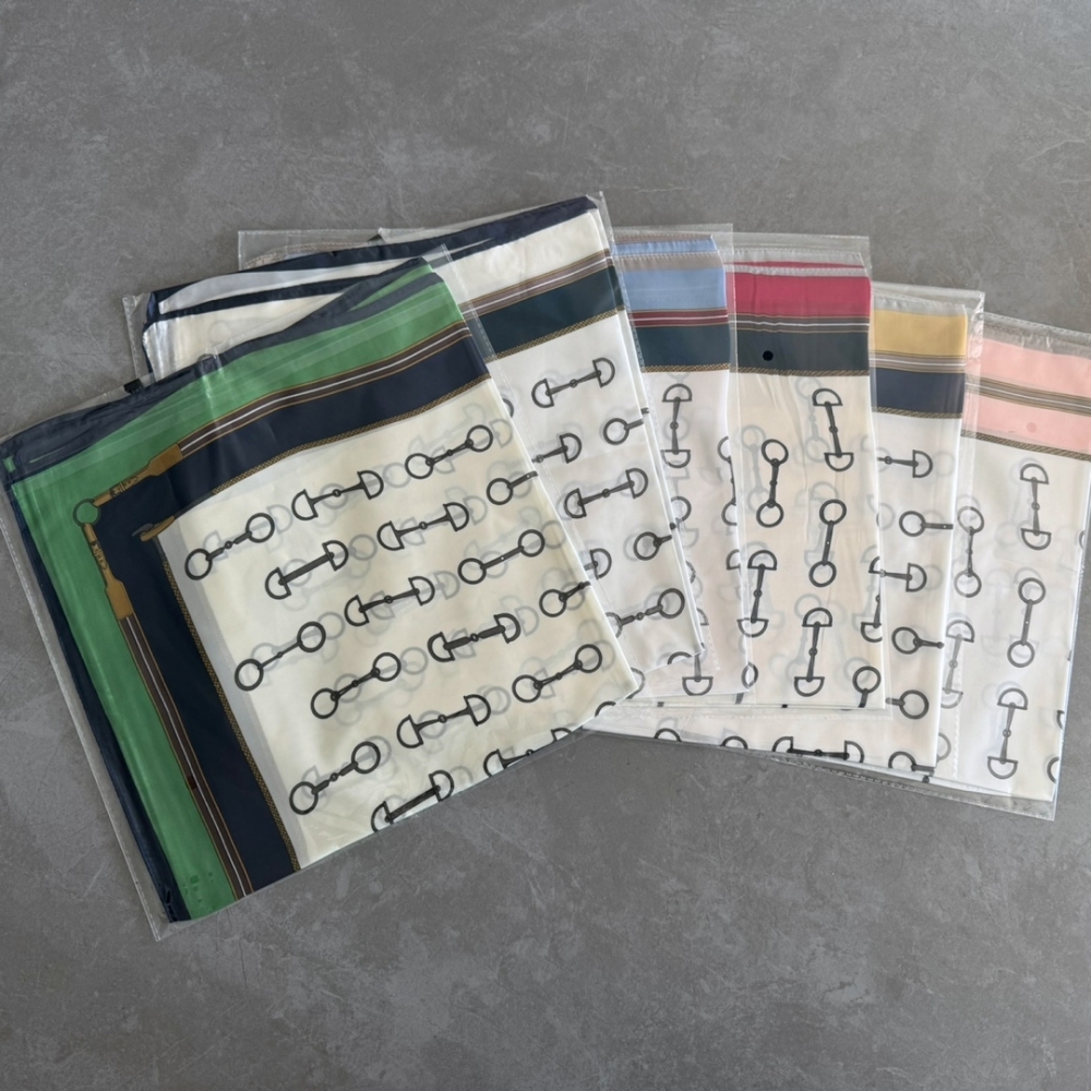 넥카프 트월리 넥보우 넥스카프 명품 성인 스카프빕 여성 목수건 주황색 사계절 실크