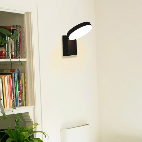 LED 쿠카 원형 벽등 12W 블랙 전구색 3000K 각도조절 IP65 방수 - 상세 이미지 2