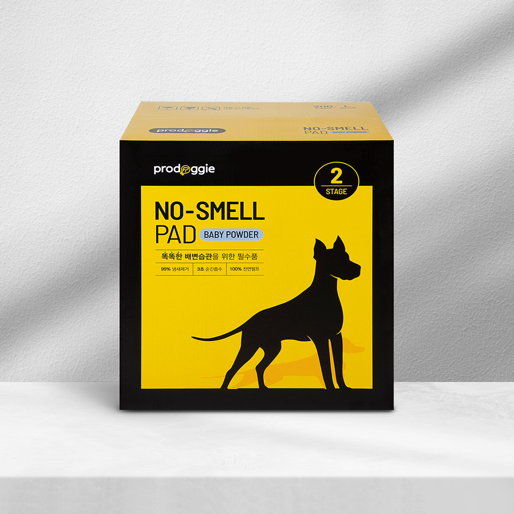 강아지배변패드 프로도기 노스멜패드 베이비파우더향 중형, 200매입, 1개