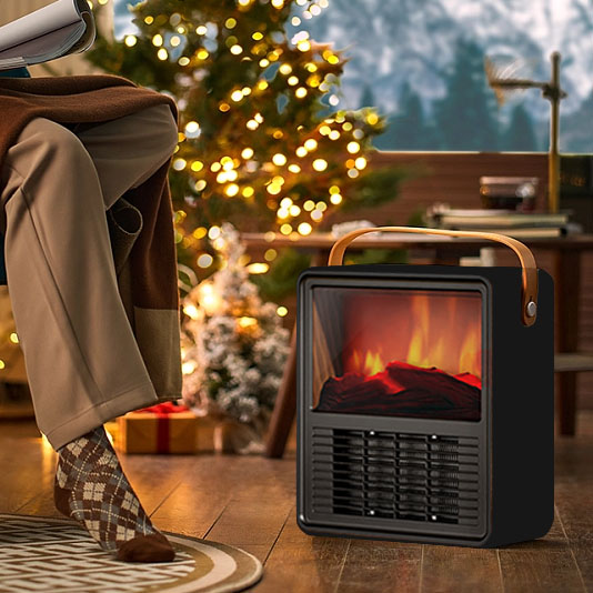 TOB-7200 미니온풍기 캠핑히터 소형 PTC난로 사무실용