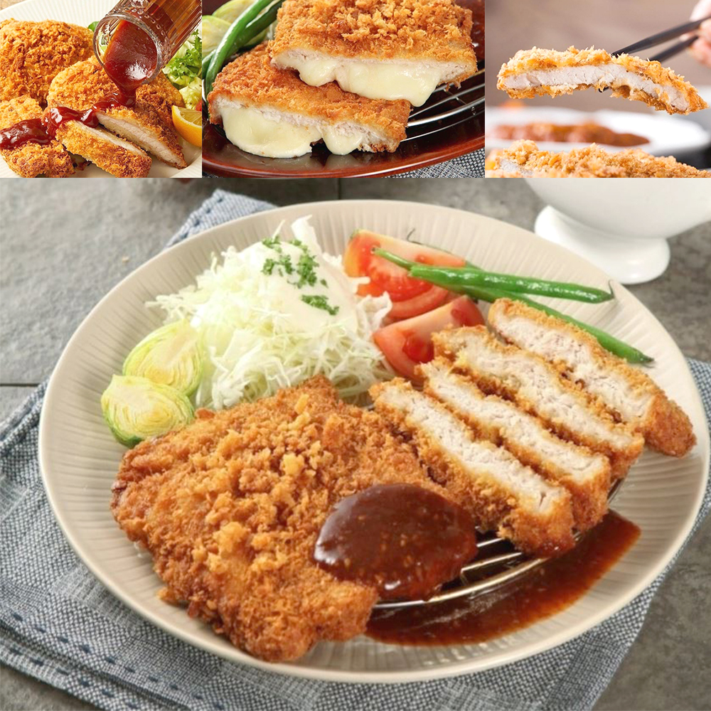 맛있는 수제 돈까스 세트 바삭하고 고소한 통안심 스테이크 요리