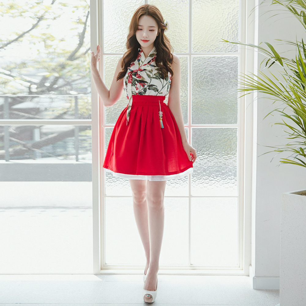다솜 미니 허리치마 생활한복 개량 계량 퓨전 반티 - 상세 이미지 2