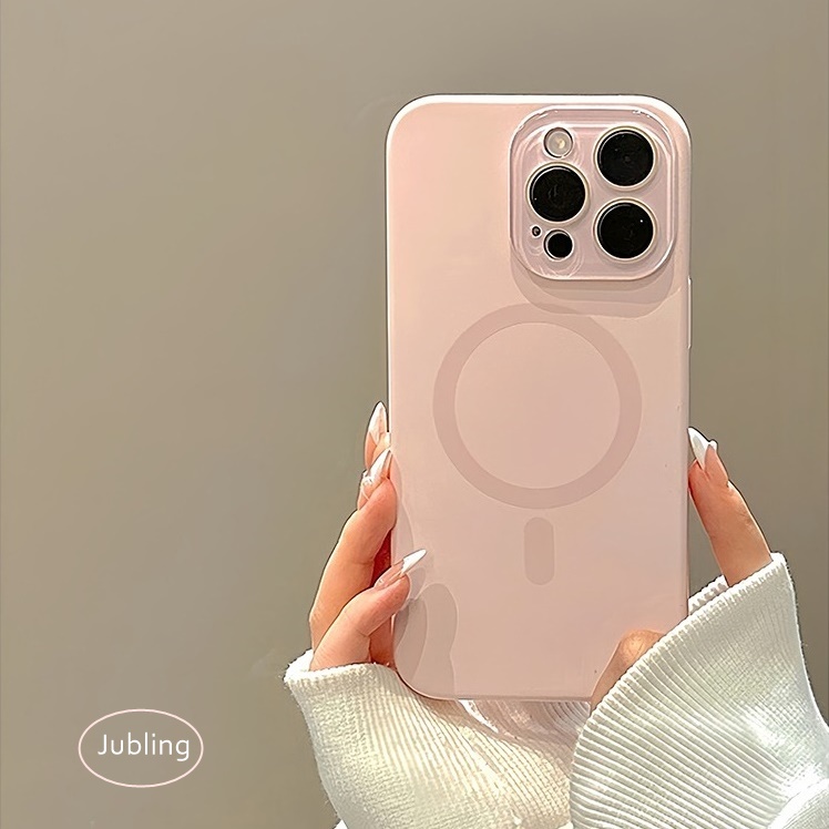 액상실리콘 카메라보호 맥세이프 케이스 멜란지핑크, 아이폰16 프로