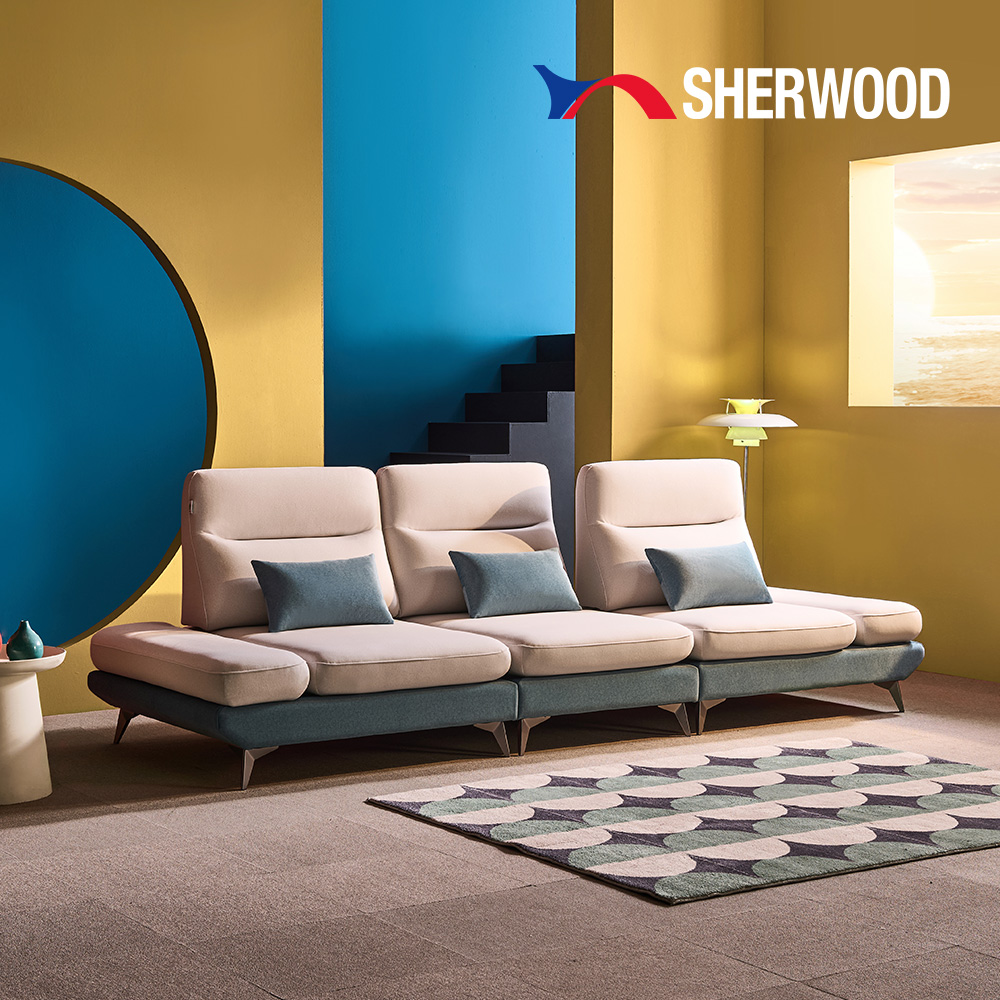 쉐우드가구 주벨리 3.5인용 블렌트 패브릭 기능성 스윙 소파 / 수도권 무료배송