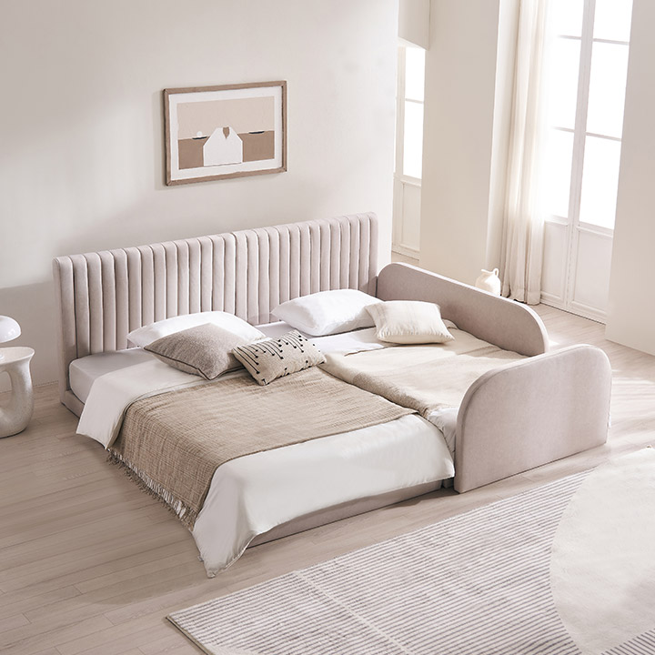 [삼익가구]더문 패밀리 침대(매트제외 SS+SS)+가드1+풋보드1